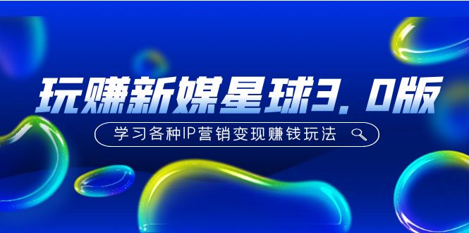 玩赚新媒星球3.0版》学习各种IP营销变现赚钱玩法（价值498）