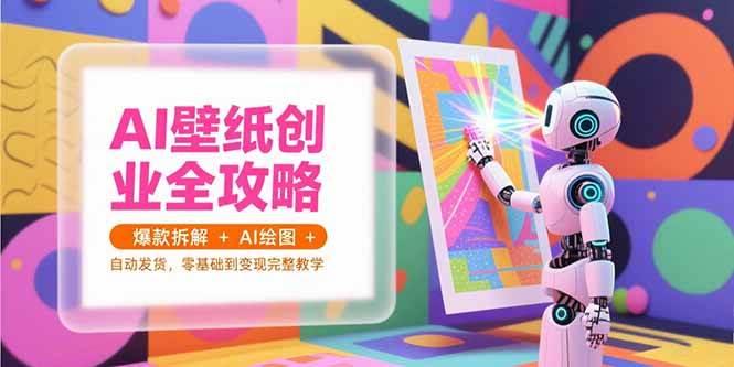 AI壁纸创业全攻略，爆款拆解+AI绘图+自动发货，零基础到变现完整教学