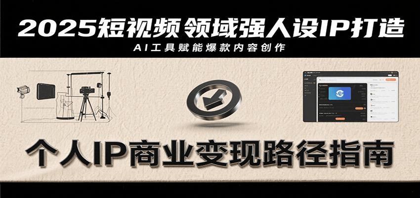 2025短视频领域强人设IP打造，结合爆款案例与AI工具应用，从个人出镜到商业成交转化