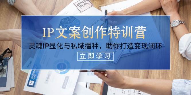 IP文案创作特训营,灵魂IP显化与私域播种,助你打造变现闭环(14节课)