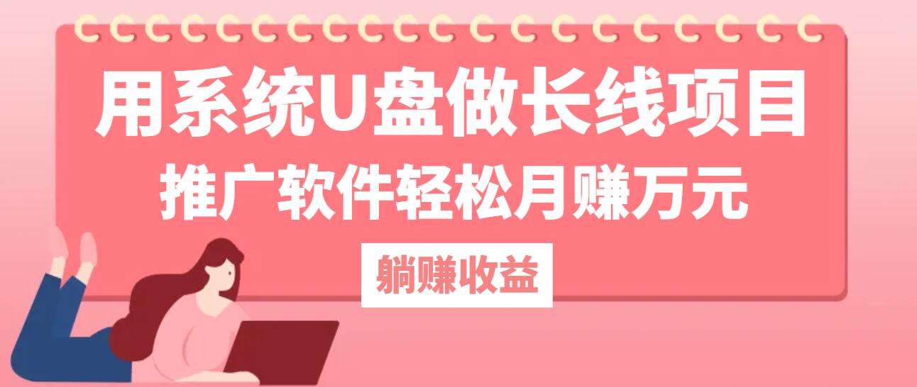用系统U盘做长线项目,推广软件轻松月赚万元(附制作教程+软件)