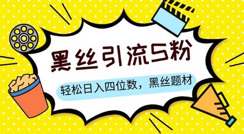 S粉变现,轻松日入四位数,黑丝题材+情感话术