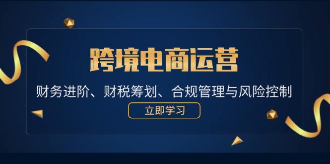 跨境电商运营:财务进阶、财税筹划、合规管理与风险控制