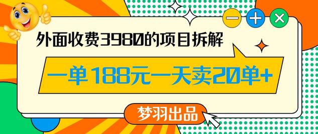 外面收费3980的年前必做项目一单188元一天能卖20单