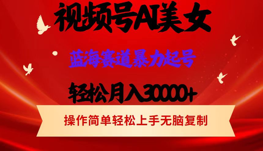 视频号AI美女跳舞,轻松月入30000+,蓝海赛道,流量池巨大,起号猛,当…