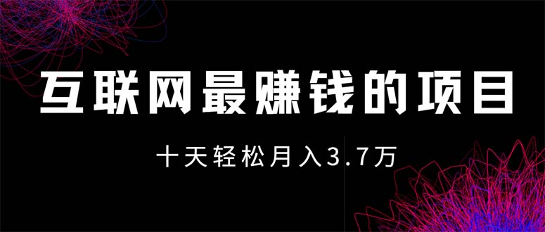 互联网最赚钱的项目没有之一,轻松月入7万+,团队最新项目