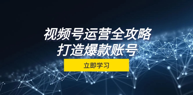 视频号运营全攻略,从定位到成交一站式学习,视频号核心秘诀,打造爆款账号