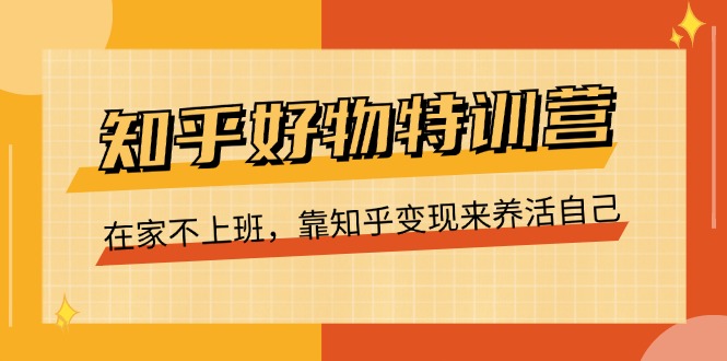 知乎好物特训营,在家不上班,靠知乎变现来养活自己(16节)