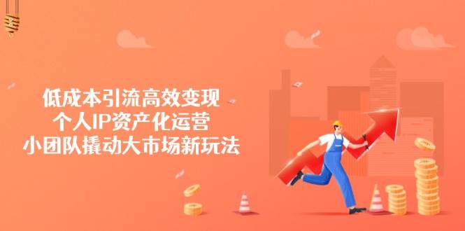 低成本引流高效变现,个人IP资产化运营,小团队撬动大市场新玩法