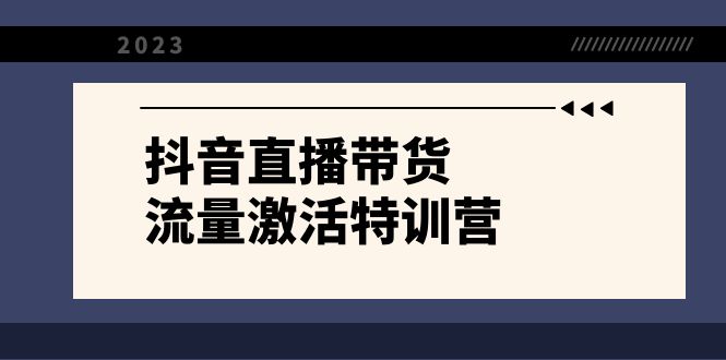【无水印】抖音直播带货-流量激活特训营,入行新手小白主播必学(21节课+资料)