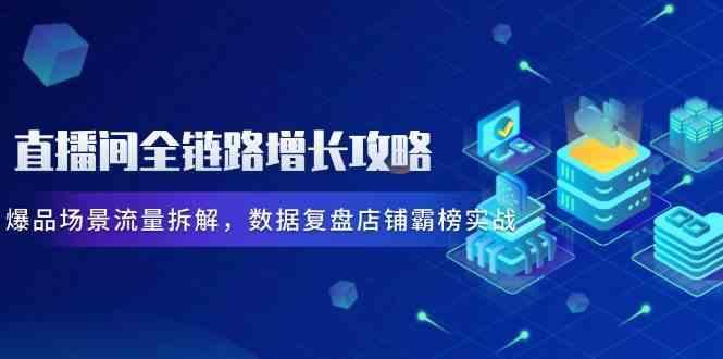 直播间全链路增长攻略,爆品场景流量拆解,数据复盘店铺霸榜实战