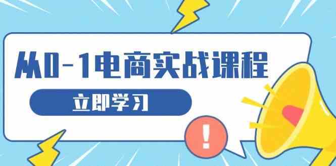 从零做电商实战课程,教你如何获取访客、选品布局,搭建基础运营团队
