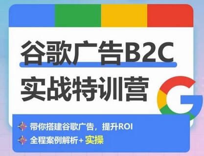 谷歌广告B2C实战特训营,500+谷歌账户总结经验,实战演示如何从0-1搭建广告账户