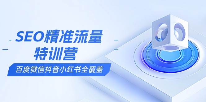 SEO精准流量特训营,百度微信抖音小红书全覆盖,带你搞懂搜索优化核心技巧