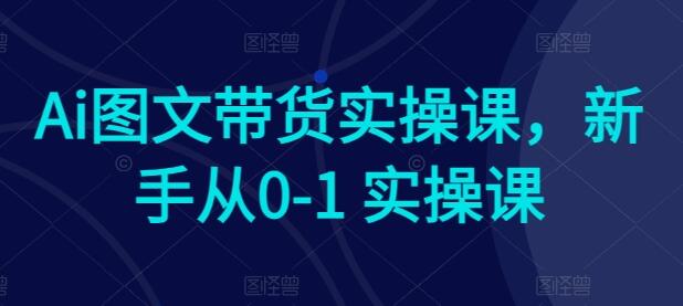 Ai图文带货实操课,新手从0-1 实操课